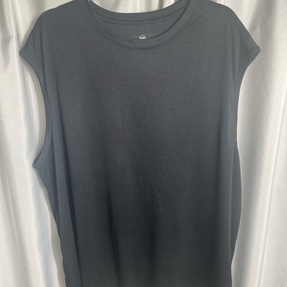 HB Men’s Big and Tall Size 2XL Black Sleeveless Top Athletic